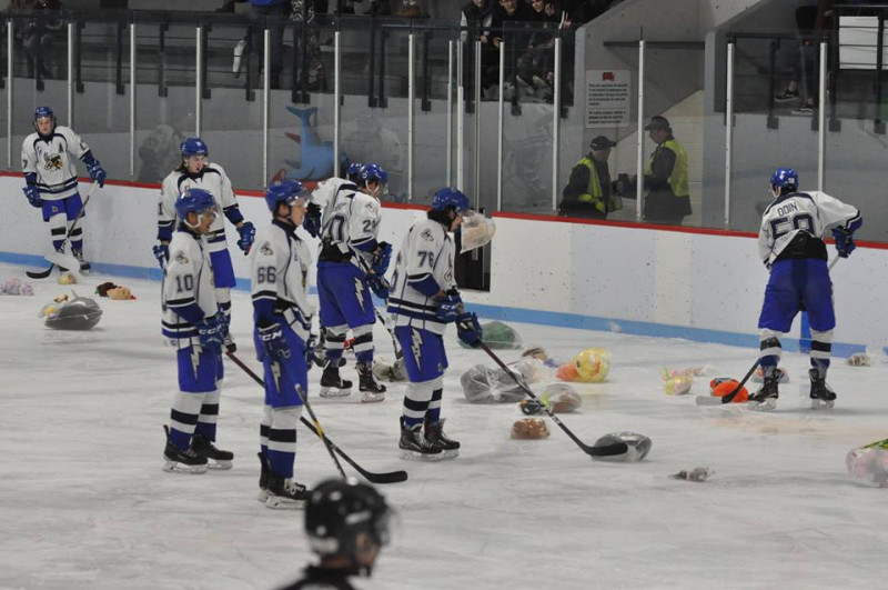 hockey teddy bear toss 2018